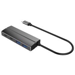 PremiumCord 10G SuperSpeed Hub USB-C na 2 x USB 3.2 A + 2 x USB 3.2 C Aluminum