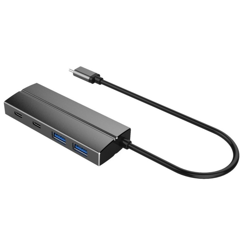 PremiumCord 10G SuperSpeed Hub USB-C na 2 x USB 3.2 A + 2 x USB 3.2 C Aluminum