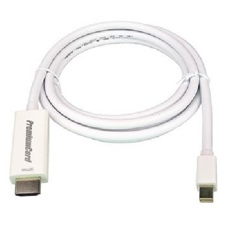 PremiumCord mini DisplayPort 1.2 na HDMI 2.0 kabel pro rozlišení 4Kx2K@60Hz, 1m