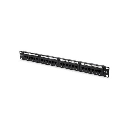 Premium Patch panel 24xRJ45, CAT6, UTP, černý