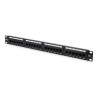 Premium Patch panel 24xRJ45, CAT6, UTP, černý
