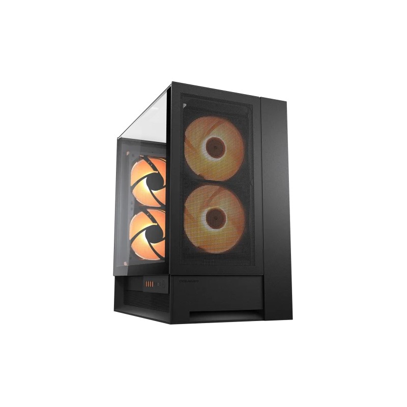 COUGAR PC skříň OMNYX Black Mid Tower Mesh Front Panel 2 x 160mm ARGB Fan, Rear Panel 2x 160mm ARGB Fan