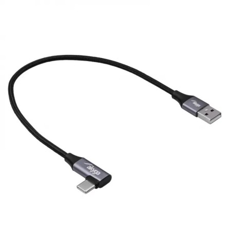 Akyga kabel USB A + USB type C mesh, 30cm