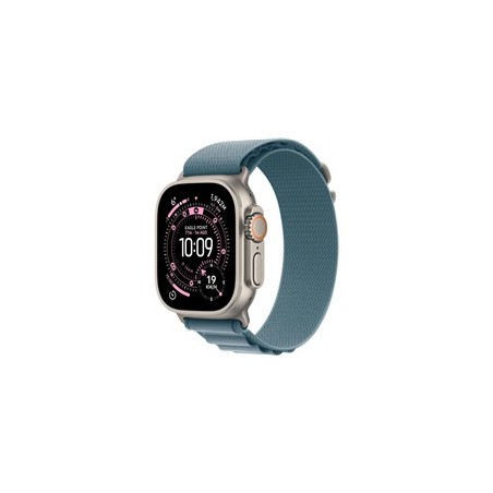 Apple Watch Ultra 3 GPS + Cellular 49mm Natural Titanium Case with Light Blue Alpine Loop - Large