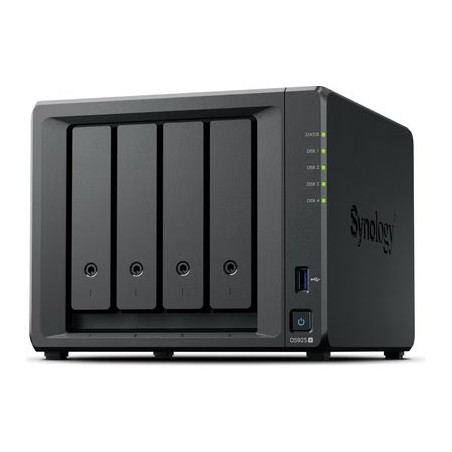 Synology DiskStation DS925+, 4-bay NAS, včetně 2ks HDD 4TB (HAT3300-4T), CPU V1500B, RAM 4GB, LAN 2x 2.5Gb, 1x USB-C