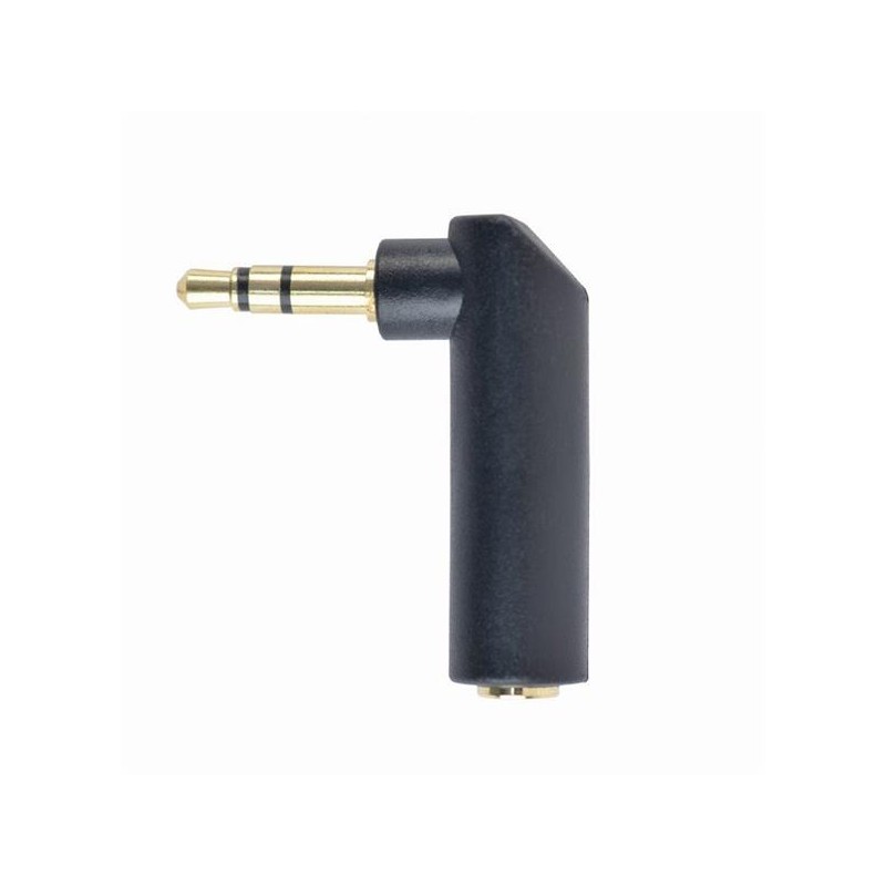Gembird adaptér 1 x 3.5 mm 4-pin miniJack (M) na audio 90°zalomený