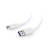 Gembird kábel USB 3.0 (AM) na USB 3.1 (CM), 1.8 m, biely