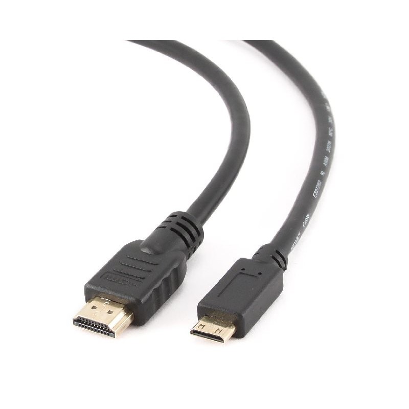 Gembird kábel mini HDMI High speed (M) na HDMI (M), pozlátené konektory, 1 m, čierny