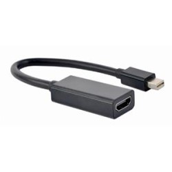 Gembird adaptér Mini DisplayPort (M) na HDMI (F), 4K, 0.15 m kábel, čierny