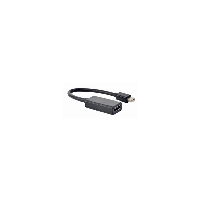 Gembird adaptér Mini DisplayPort (M) na HDMI (F), 4K, 0.15 m kábel, čierny