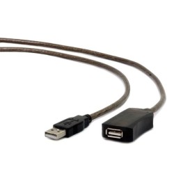 Gembird aktívny predlžovací kábel USB 2.0 (M-F), 5 m, čierny