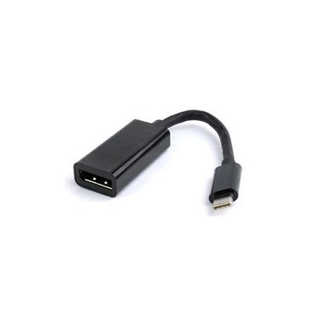 Gembird adaptér USB-C (M) na DisplayPort (F), 0.15m kábel, čierny
