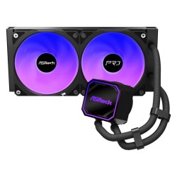 ASROCK Vodní chladič Pro 240 ARGB, 2x120mm, LGA1851, AM5, černá