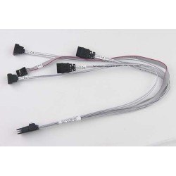 SUPERMICRO IPASS (SFF-8087) TO 4 SATA 43/43/33/33CM, W/ 43cm SB, right angle, pro SC113 CBL0287L