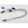 SUPERMICRO IPASS (SFF-8087) TO 4 SATA 43/43/33/33CM, W/ 43cm SB, right angle, pro SC113 CBL0287L