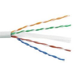 PremiumCord kabel UTP Cat6 4x2, lanko, AWG24/7, čistá měď , 305m box, plášť PVC, šedá