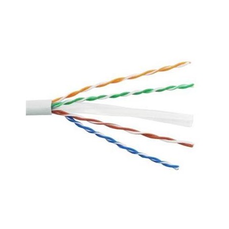 PremiumCord kabel UTP Cat6 4x2, lanko, AWG24/7, čistá měď , 305m box, plášť PVC, šedá