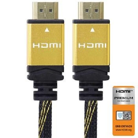 PremiumCord HDMI 2.0b High Speed + Ethernet kabel HQ, zlacené konektory, 1m