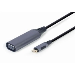 Gembird adaptér USB-C (M) na VGA (F), 0.15m kábel, šedý