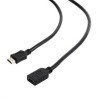 Gembird kábel HDMI (M) na HDMI (F) High speed, s Ethernetom, predlžovací, 4.5 m, čierny