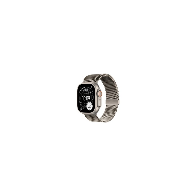 Apple Watch Ultra 3 GPS + Cellular 49mm Natural Titanium Case with Natural Titanium Milanese Loop - Large