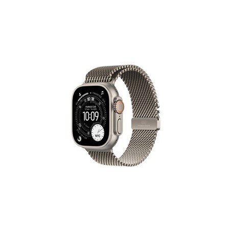 Apple Watch Ultra 3 GPS + Cellular 49mm Natural Titanium Case with Natural Titanium Milanese Loop - Large