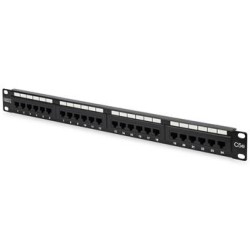 Premium Patch panel 24xRJ45, CAT5E, UTP, černý