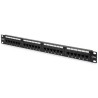 Premium Patch panel 24xRJ45, CAT5E, UTP, černý