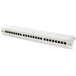 Premium Patch panel 24xRJ45, CAT6, STP, šedý