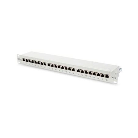 Premium Patch panel 24xRJ45, CAT6, STP, šedý