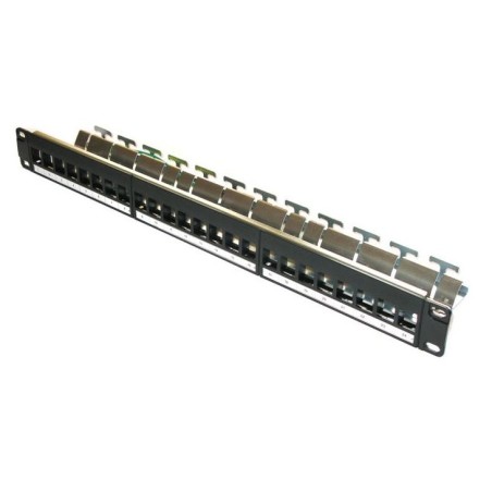 19" modulární stíněný patch panel XtendLan 24port, černý