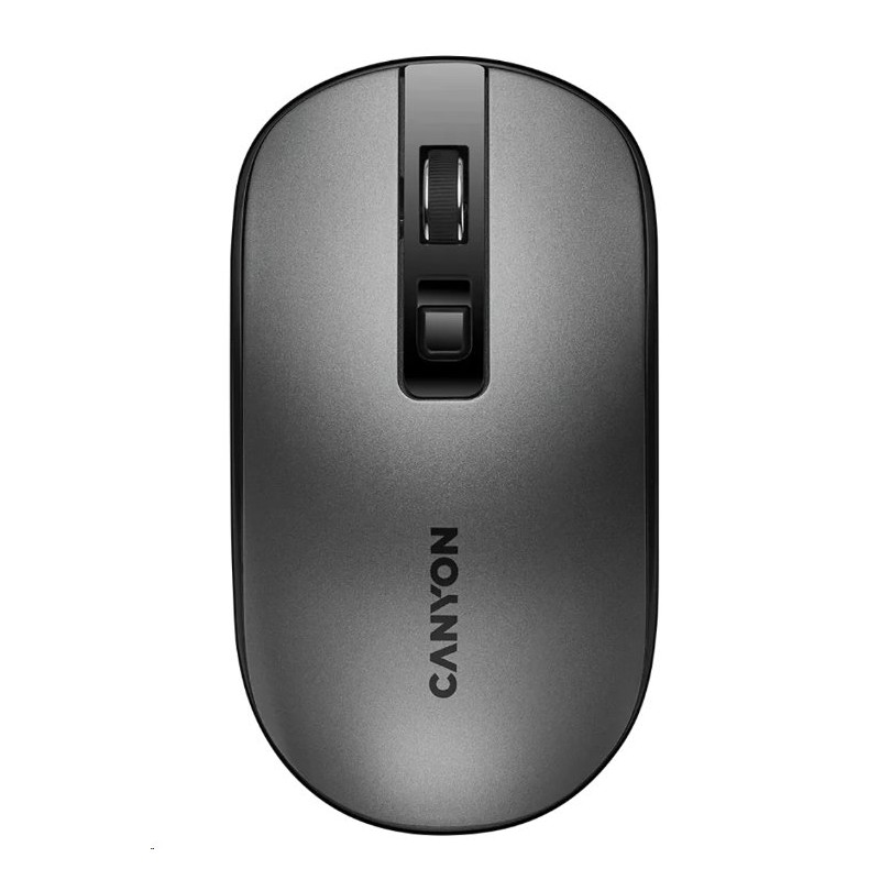 CANYON myš MW-18DG, optická, tichá, s bezdrátovým nabíjením 300mAh, 4.tl., až 1600 DPI, perleťově šedá CNSCMSW18DG