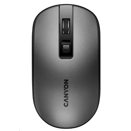 CANYON myš MW-18DG, optická, tichá, s bezdrátovým nabíjením 300mAh, 4.tl., až 1600 DPI, perleťově šedá CNSCMSW18DG