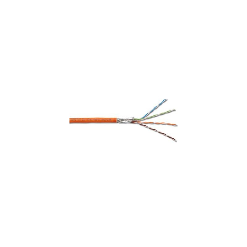 DIGITUS CAT 7 orange Twisted Pair PiMF Installation CableS/FTP, AWG 23/1, LSZH, 1000MHz, 1m
