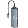CANYON replikátor portů DS-15 8v1, 1xUSB-C PD 100W, 1xHDMI (4K), VGA, 2xUSB-A 3.0, 1xUSB-A 2.0 RJ45 Gb, 3.5mm jack, SD/m