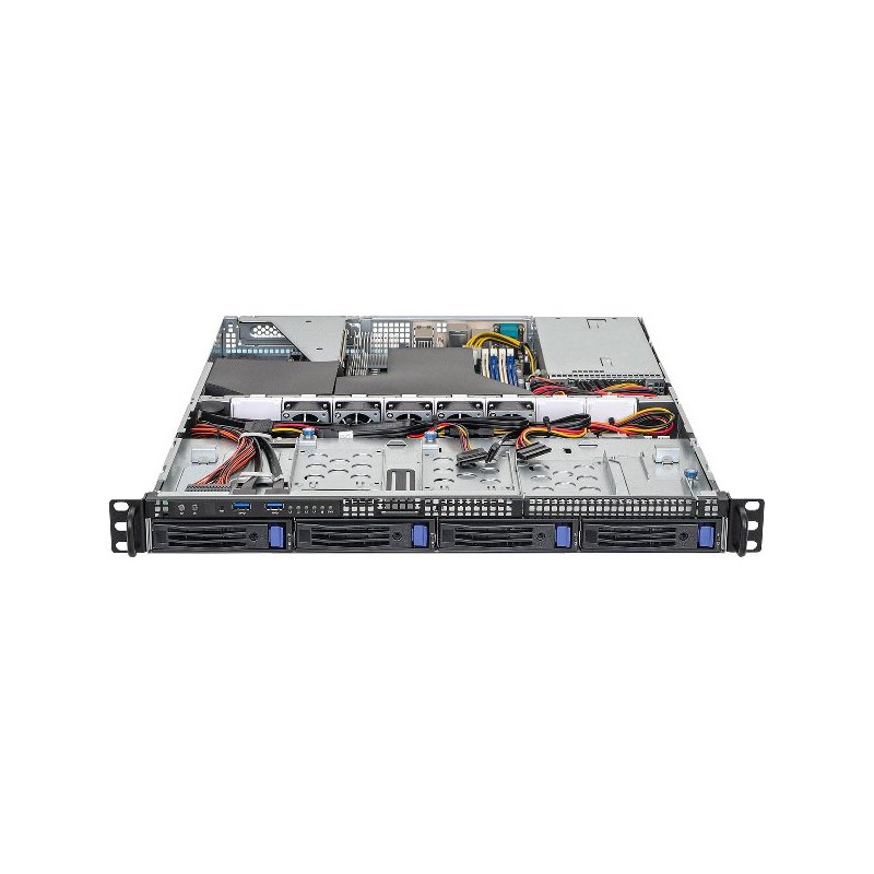 ASRock Rack 1U server 1x AM4, X570, 4xDDR4 ECC, 4x SATA 3,5"HS, 2xM.2, PCIe4 x16, 2x 1Gb LAN, 2x 450W, IPMI