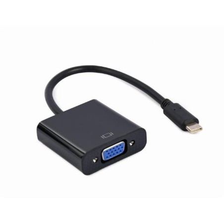 Gembird adaptér USB-C (M) na VGA (F), 0.15m kábel, čierny