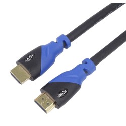 PremiumCord 4K HDMI 2.0b High Speed + Ethernet kabel, zlacené pružné konektory, 0,5m
