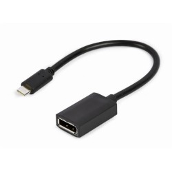 Gembird adaptér USB-C (M) na DisplayPort (F), 4K, 0.15m kábel, čierny