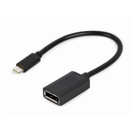 Gembird adaptér USB-C (M) na DisplayPort (F), 4K, 0.15m kábel, čierny