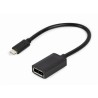 Gembird adaptér USB-C (M) na DisplayPort (F), 4K, 0.15m kábel, čierny