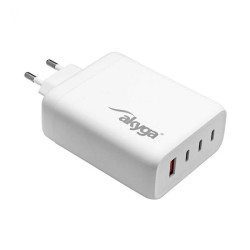 Akyga Nabíječka univerzální USB-A + 3x USB-C PD 5-28V / max. 5A 140W Quick Charge 3.0 GaN, bílá AKCH24