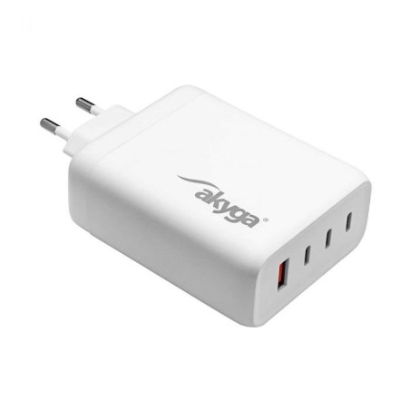Akyga Nabíječka univerzální USB-A + 3x USB-C PD 5-28V / max. 5A 140W Quick Charge 3.0 GaN, bílá AKCH24