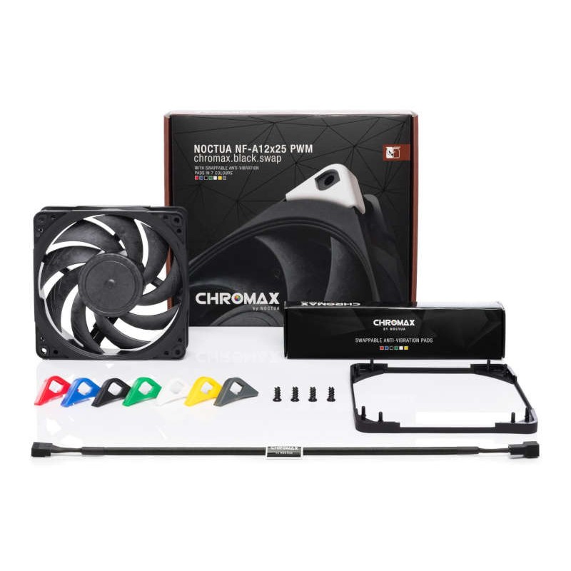 Noctua ventilátor NF-A12x25 PWM chromax.black.swap