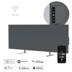 AENO GH5s Chytré Topení, infrared + konvekce, tvrzené sklo,LED displej, 700W, Šedá