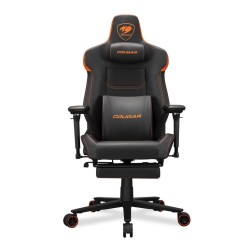 COUGAR herní židle ARMOR EVO M - černá/oranžová - s podnožkou