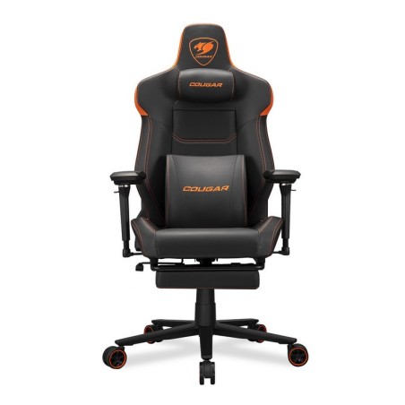 COUGAR herní židle ARMOR EVO M - černá/oranžová - s podnožkou