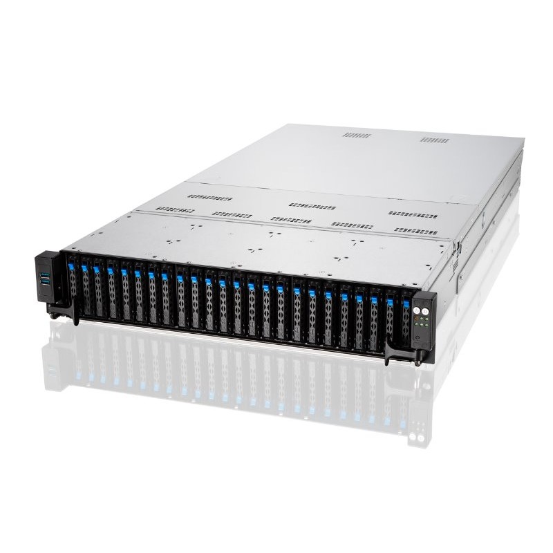 ASUS 2U server 2x SP5, 24x DDR5 ECC R, 12x 3,5/8xNVMe, 4x 1Gb LAN, 2x 2600Wt, IPMI