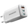 AXAGON ACU-DPQ65W, GaN nabíječka do sítě 65W, 3x port (USB-A + dual USB-C), PD3.0/QC4+/PPS/Apple, bílá