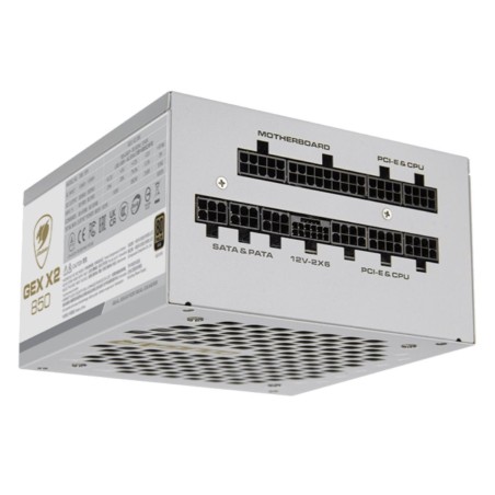 COUGAR PC zdroj GEX X2 850W SNOW 80+ Gold, modulární (PCI-e 5.0 GPU 12+4 Pin)